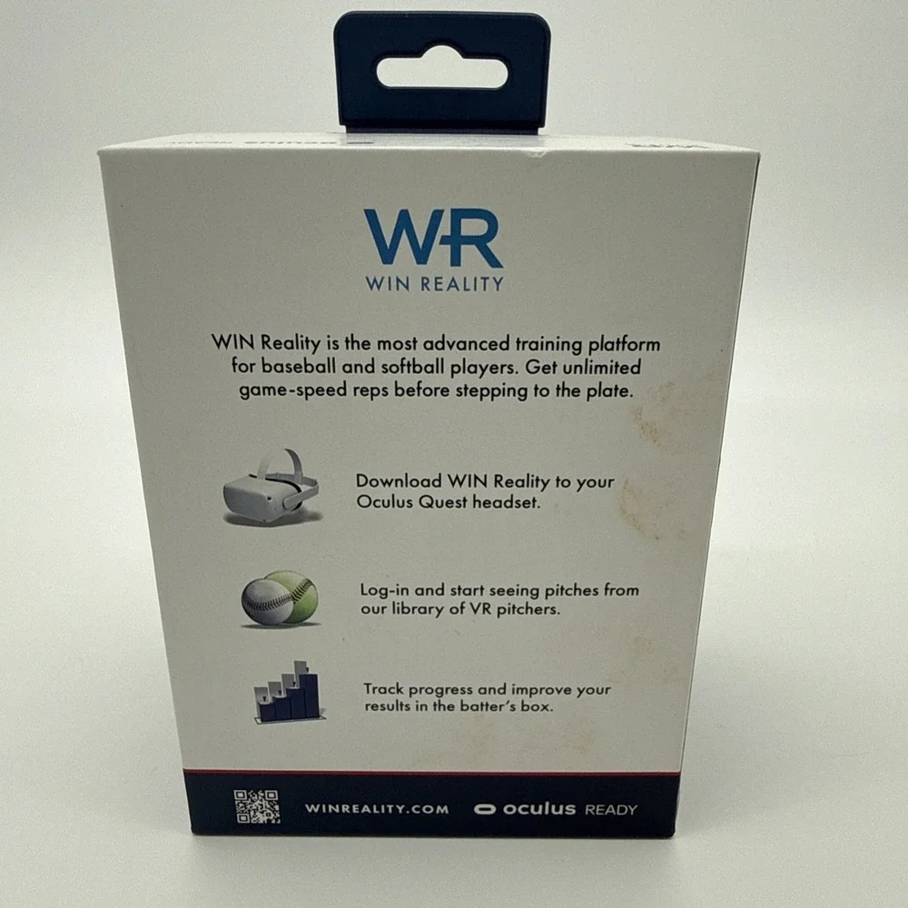 Win Reality Hit VR Baseball Softball Bat Attachment Meta Quest Oculus 2
